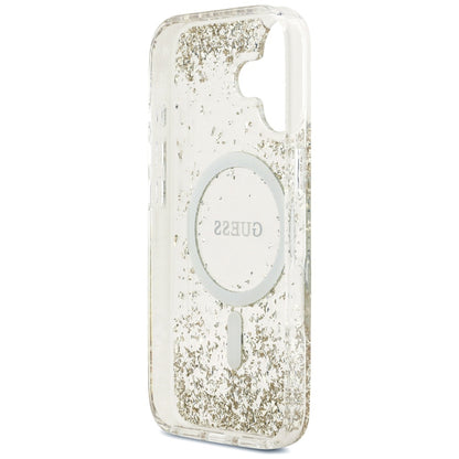 Guess Resin Bottom Glitter MagSafe case for iPhone 17 - gold_6