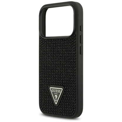 Guess Rhinestone Triangle Logo Case for iPhone 17 Pro - Black_5