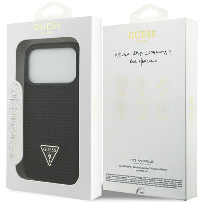 Guess Rhinestone Triangle Logo Case for iPhone 17 Pro - Black_7