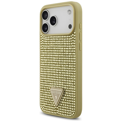 Guess Rhinestone Triangle Logo Case for iPhone 17 Pro Max - Gold_1