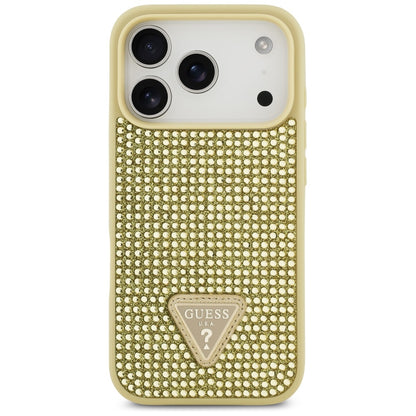 Guess Rhinestone Triangle Logo iPhone 17 Pro Case - Gold_2