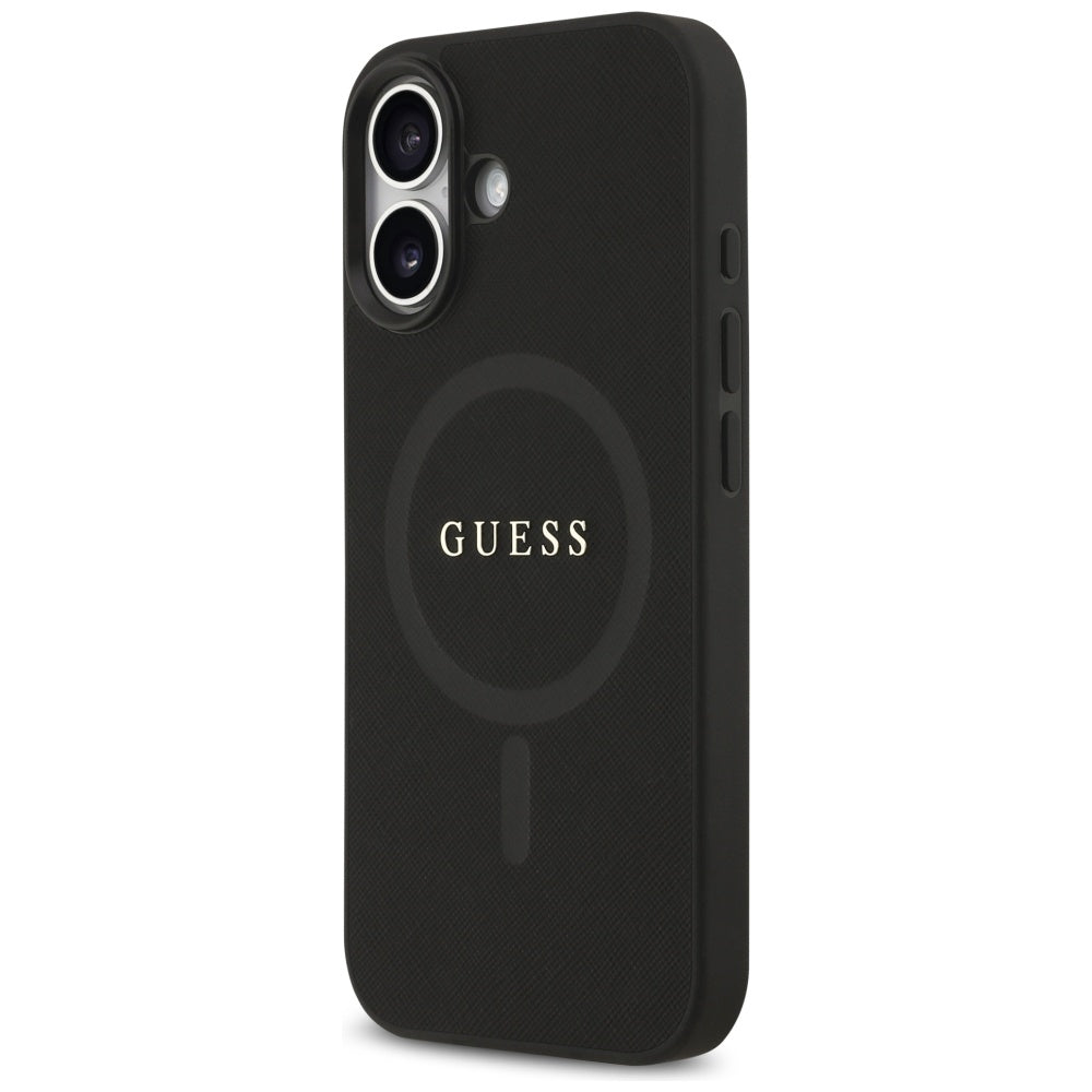 Guess Saffiano Classic Logo MagSafe case for iPhone 17 - black_1