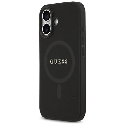 Guess Saffiano Classic Logo MagSafe case for iPhone 17 - black_1