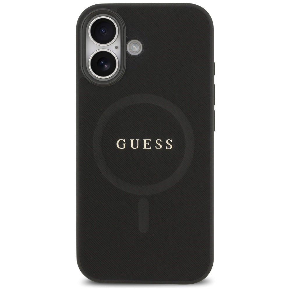 Guess Saffiano Classic Logo MagSafe case for iPhone 17 - black_2
