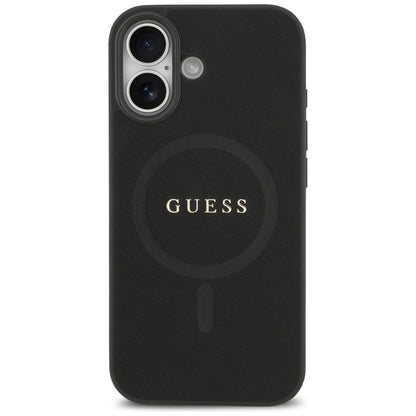 Guess Saffiano Classic Logo MagSafe case for iPhone 17 - black_2