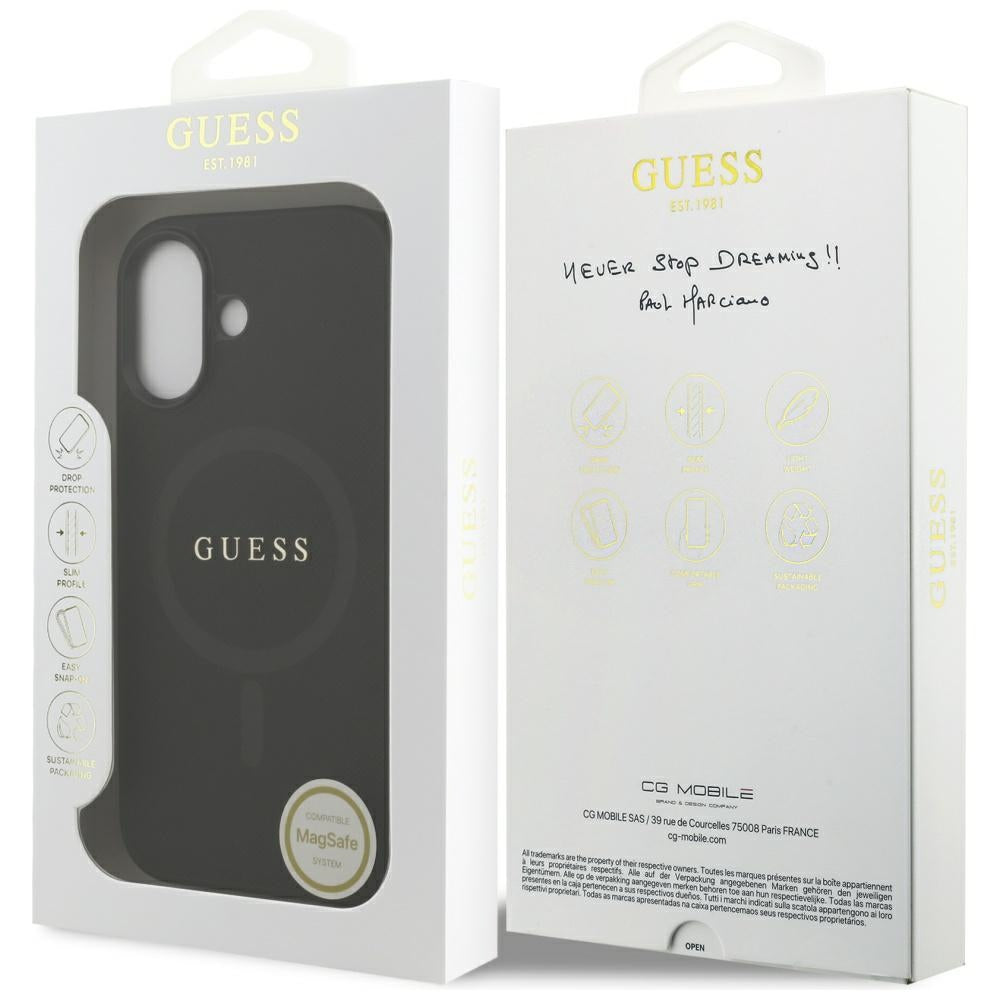 Guess Saffiano Classic Logo MagSafe case for iPhone 17 - black_7