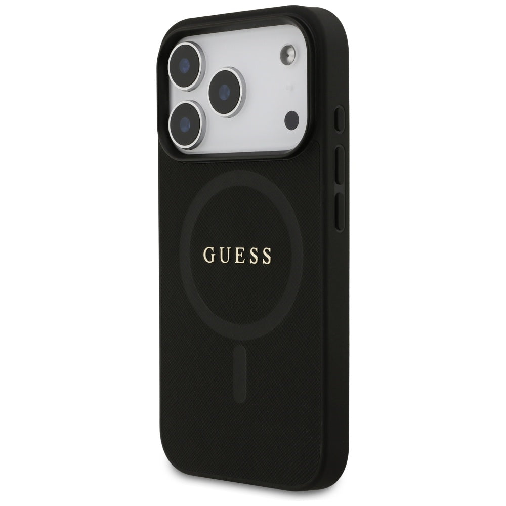 Guess Saffiano Classic Logo MagSafe Case for iPhone 17 Pro - Black_1