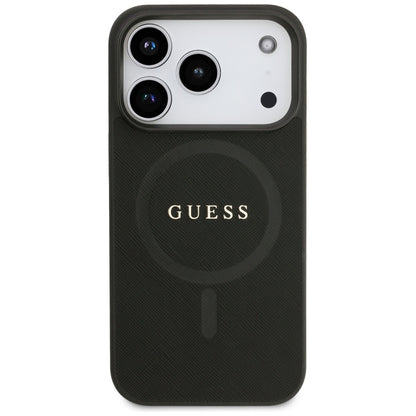 Guess Saffiano Classic Logo MagSafe Case for iPhone 17 Pro - Black_2