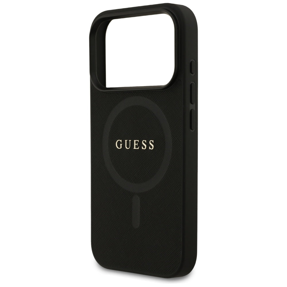 Guess Saffiano Classic Logo MagSafe Case for iPhone 17 Pro - Black_5