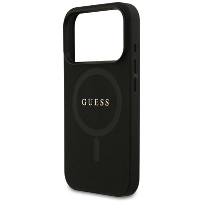 Guess Saffiano Classic Logo MagSafe Case for iPhone 17 Pro - Black_5