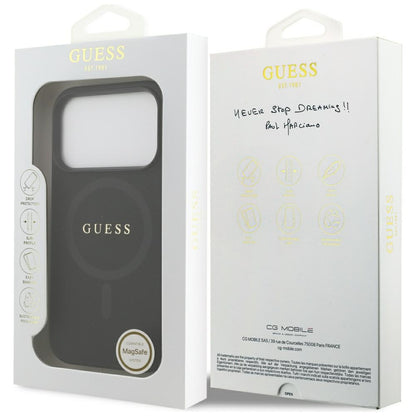 Guess Saffiano Classic Logo MagSafe Case for iPhone 17 Pro - Black_7