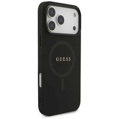 Guess Saffiano Classic Logo MagSafe Case for iPhone 17 Pro Max - Black_3