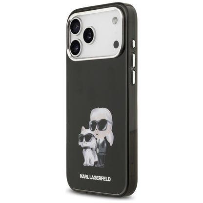 Karl Lagerfeld IML Aquarelle Karl &amp; Choupette &amp; Logo MagSafe Case for iPhone 17 Pro Max - Black_1