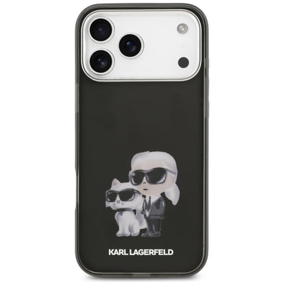 Karl Lagerfeld IML Aquarelle Karl &amp; Choupette &amp; Logo MagSafe Case for iPhone 17 Pro Max - Black_2