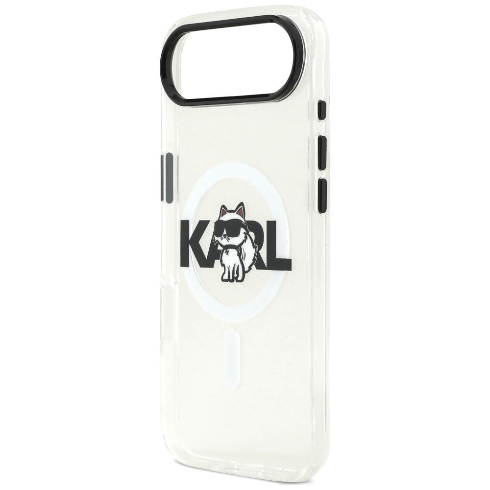 Karl Lagerfeld IML Choupette Sketch Logo MagSafe iPhone Air Case - Clear_5