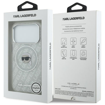 Karl Lagerfeld IML Karl Head Logo MagSafe Case for iPhone 17 Pro Max - Gray_7