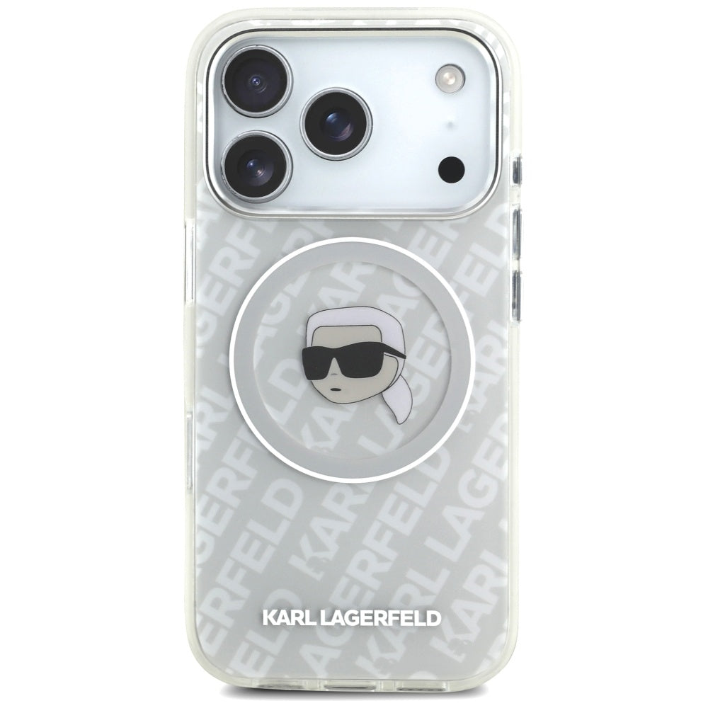 Karl Lagerfeld IML Karl Head Logo MagSafe Case for iPhone 17 Pro - Gray_2