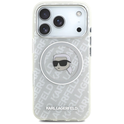 Karl Lagerfeld IML Karl Head Logo MagSafe Case for iPhone 17 Pro - Gray_2