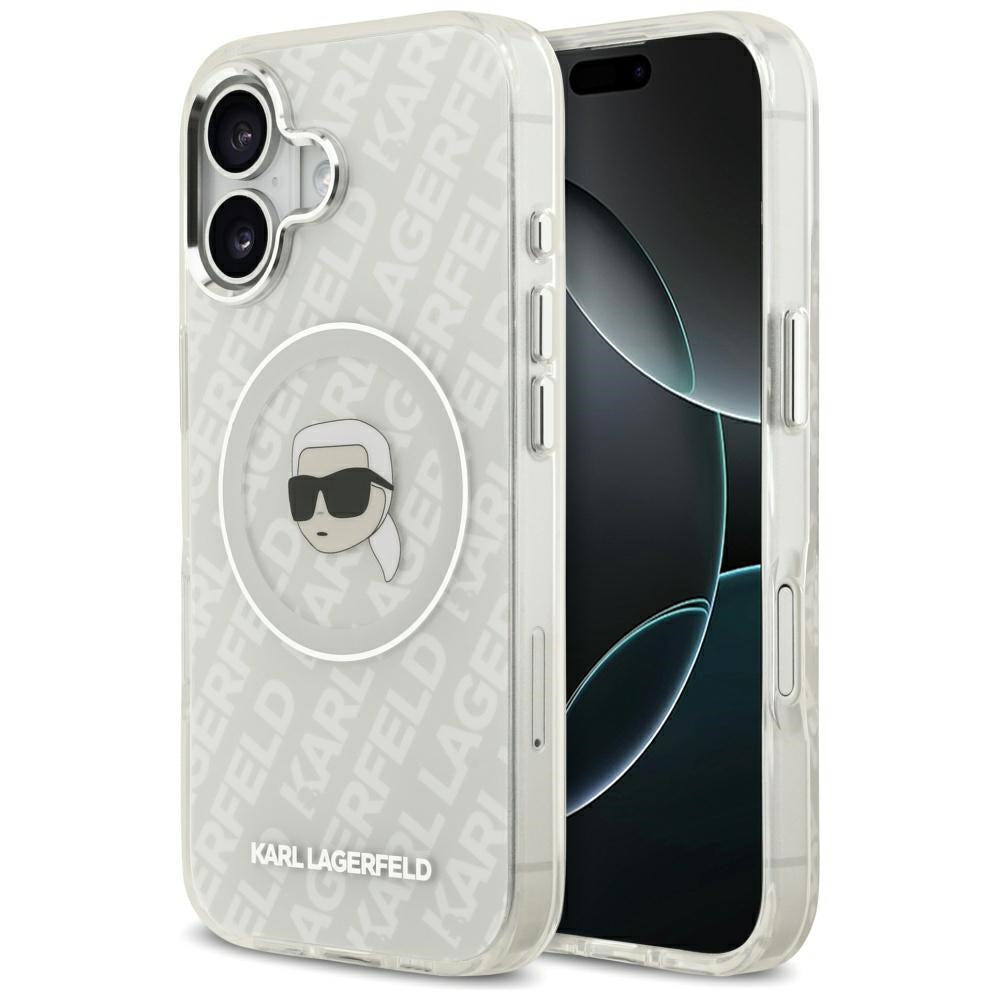 Karl Lagerfeld IML Karl Head Logo MagSafe iPhone 17 Case - Gray_0