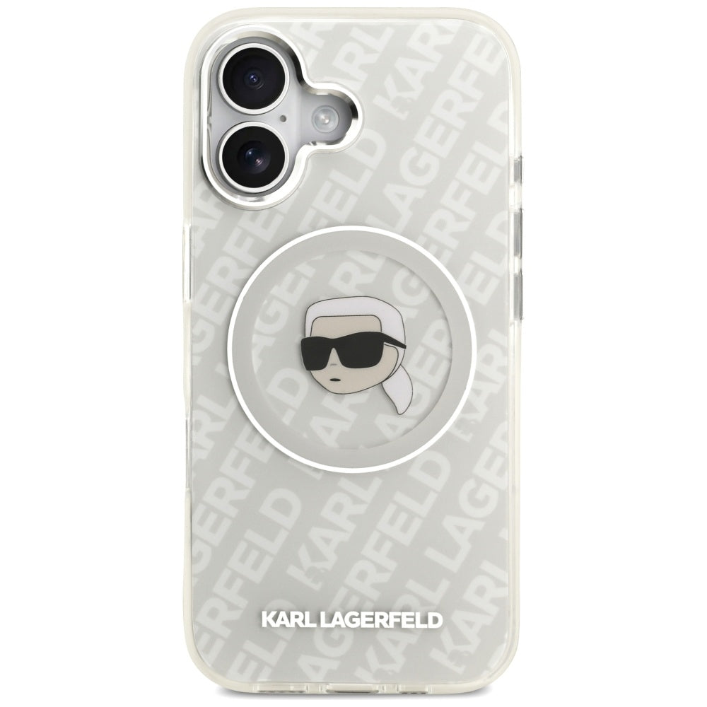 Karl Lagerfeld IML Karl Head Logo MagSafe iPhone 17 Case - Gray_2