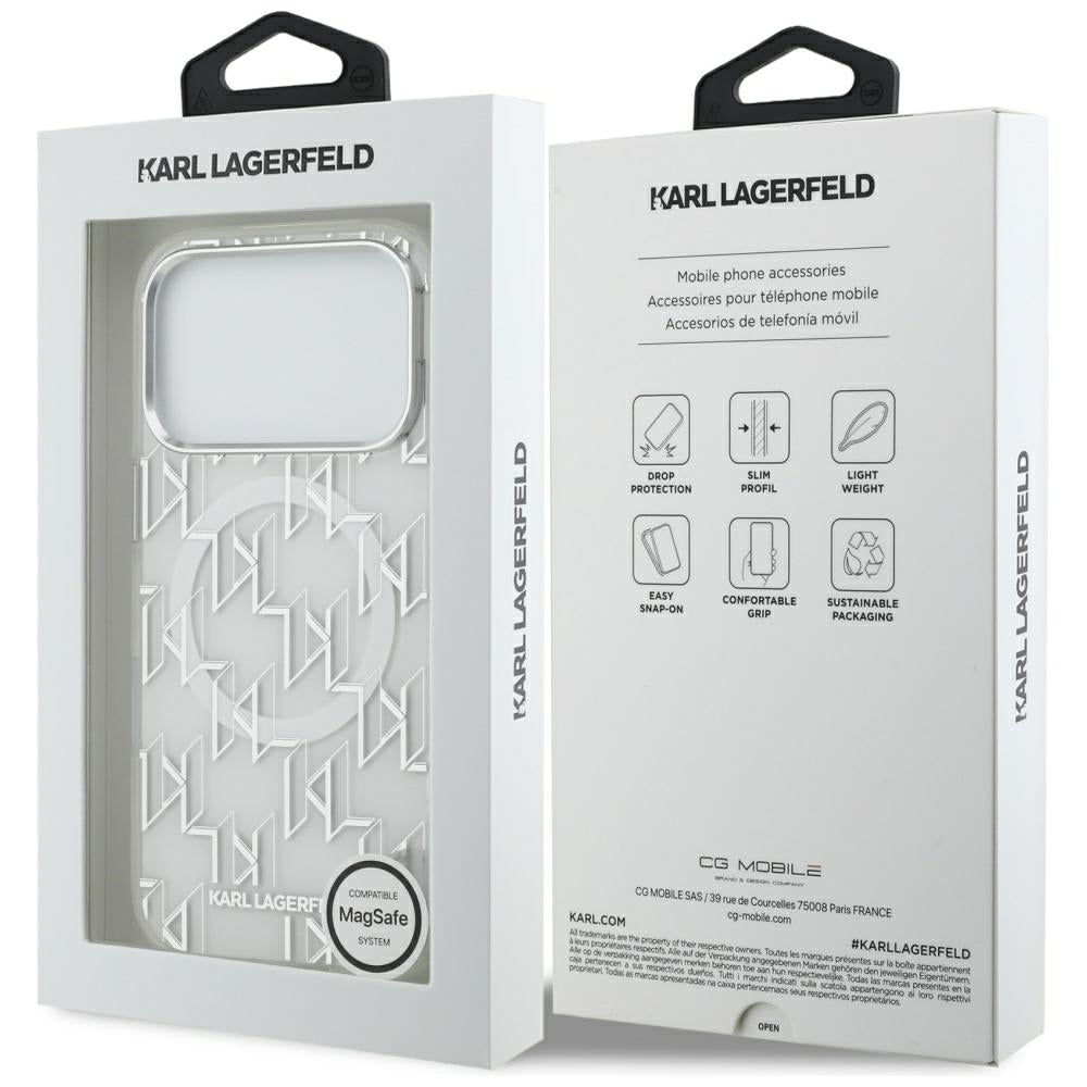 Karl Lagerfeld IML KL Monogram MagSafe Case for iPhone 17 Pro - White_7