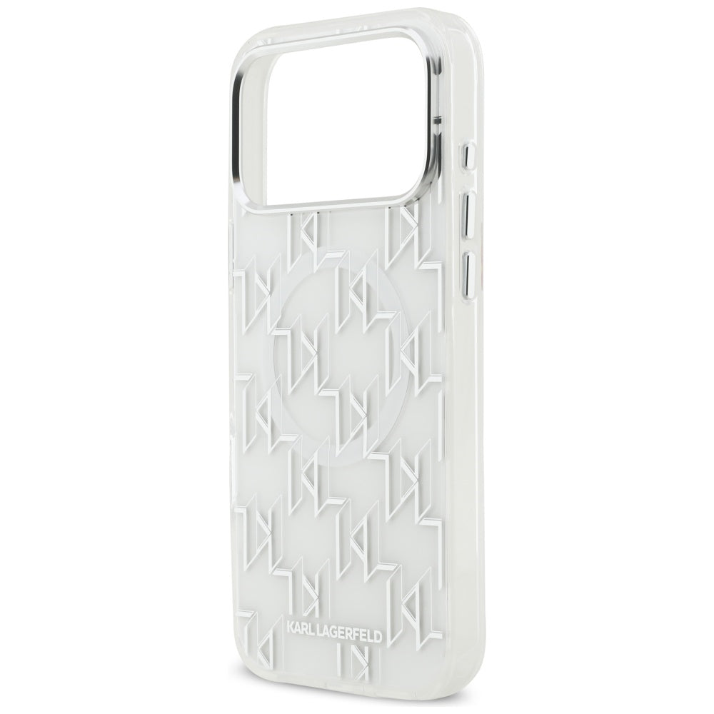 Karl Lagerfeld IML KL Monogram MagSafe Case for iPhone 17 Pro Max - White_5