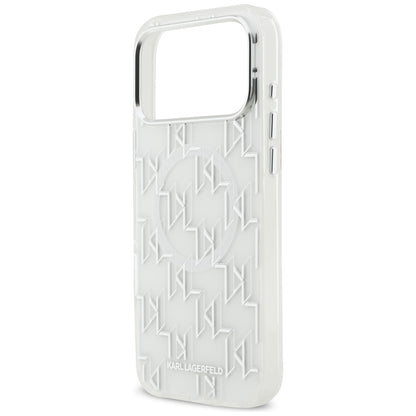 Karl Lagerfeld IML KL Monogram MagSafe Case for iPhone 17 Pro Max - White_5