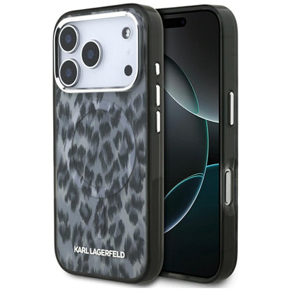 Karl Lagerfeld IML Leopard Pattern MagSafe Case for iPhone 17 Pro - Black_0