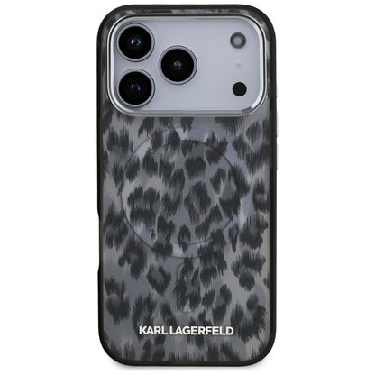 Karl Lagerfeld IML Leopard Pattern MagSafe Case for iPhone 17 Pro - Black_2