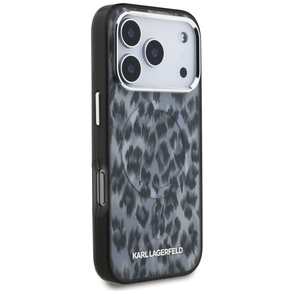 Karl Lagerfeld IML Leopard Pattern MagSafe Case for iPhone 17 Pro - Black_3