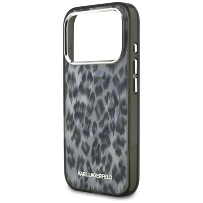 Karl Lagerfeld IML Leopard Pattern MagSafe Case for iPhone 17 Pro - Black_5