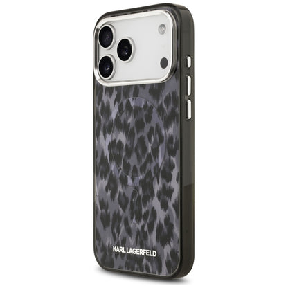 Karl Lagerfeld IML Leopard Pattern MagSafe Case for iPhone 17 Pro Max - Black_1