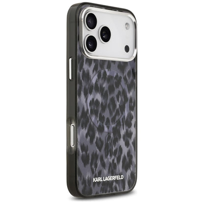 Karl Lagerfeld IML Leopard Pattern MagSafe Case for iPhone 17 Pro Max - Black_3