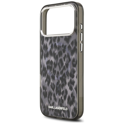 Karl Lagerfeld IML Leopard Pattern MagSafe Case for iPhone 17 Pro Max - Black_5