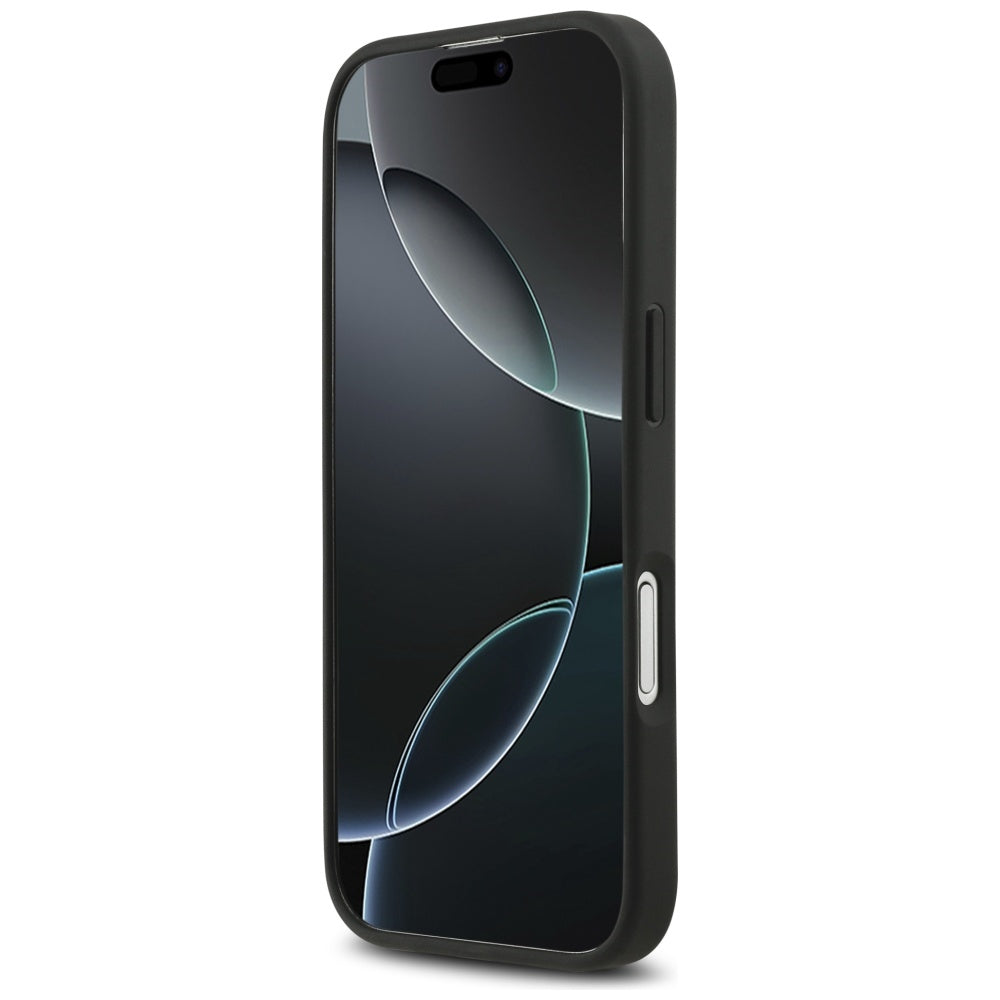 Mercedes Leather Large Laurel Leave MagSafe Case for iPhone 17 - Black_4