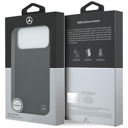 Mercedes Leather Large Laurel Leave MagSafe Case for iPhone 17 Pro Max - Black_7