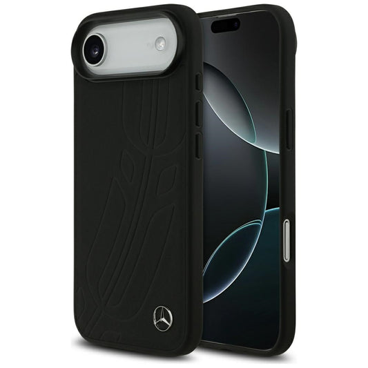 Mercedes Leather Large Laurel Leave MagSafe case for iPhone Air - black_0