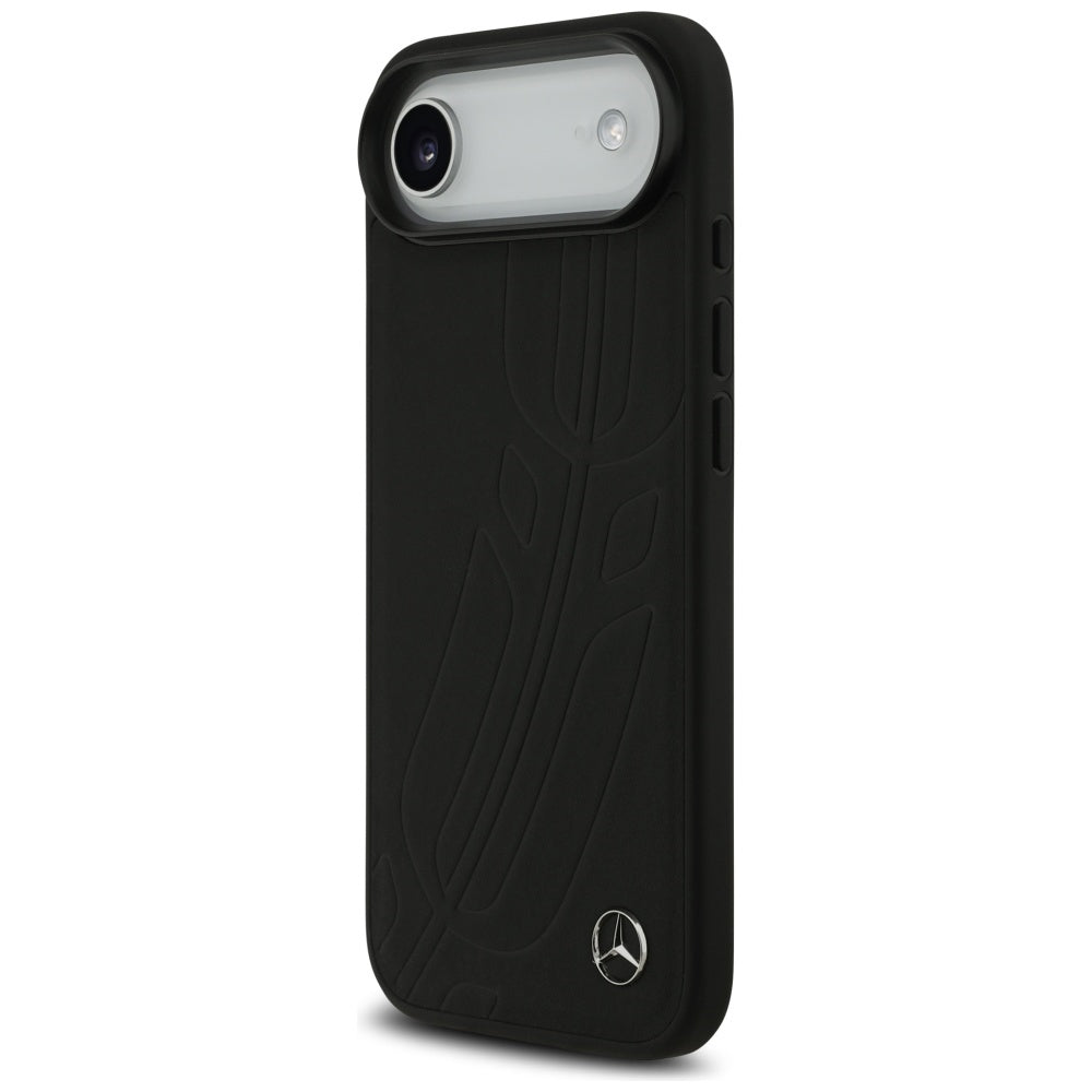 Mercedes Leather Large Laurel Leave MagSafe case for iPhone Air - black_1