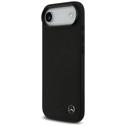 Mercedes Leather Large Laurel Leave MagSafe case for iPhone Air - black_1
