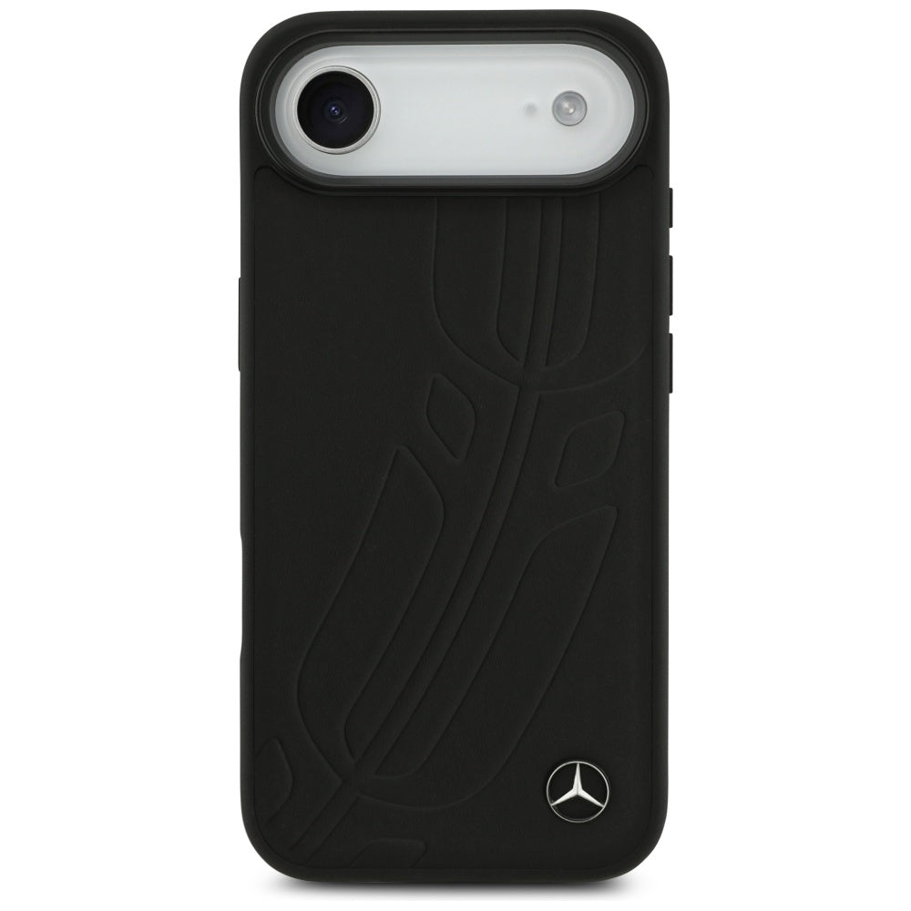 Mercedes Leather Large Laurel Leave MagSafe case for iPhone Air - black_2