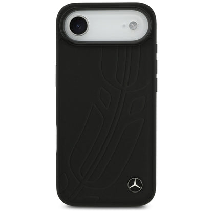 Mercedes Leather Large Laurel Leave MagSafe case for iPhone Air - black_2