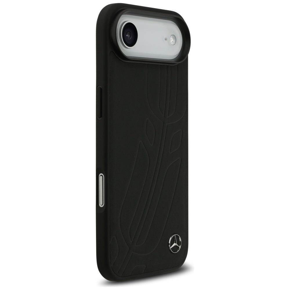 Mercedes Leather Large Laurel Leave MagSafe case for iPhone Air - black_3