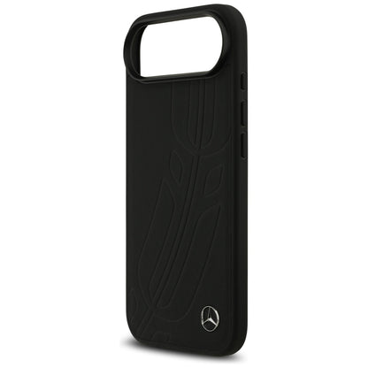 Mercedes Leather Large Laurel Leave MagSafe case for iPhone Air - black_5
