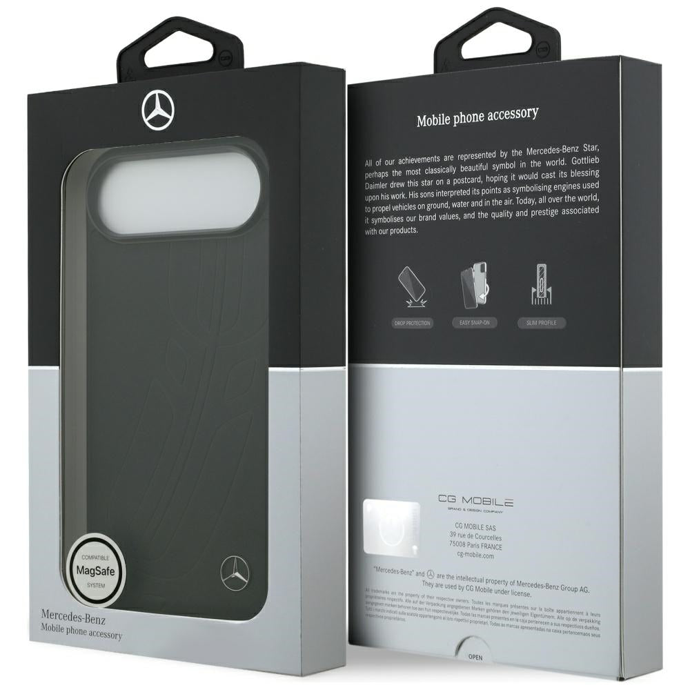 Mercedes Leather Large Laurel Leave MagSafe case for iPhone Air - black_7