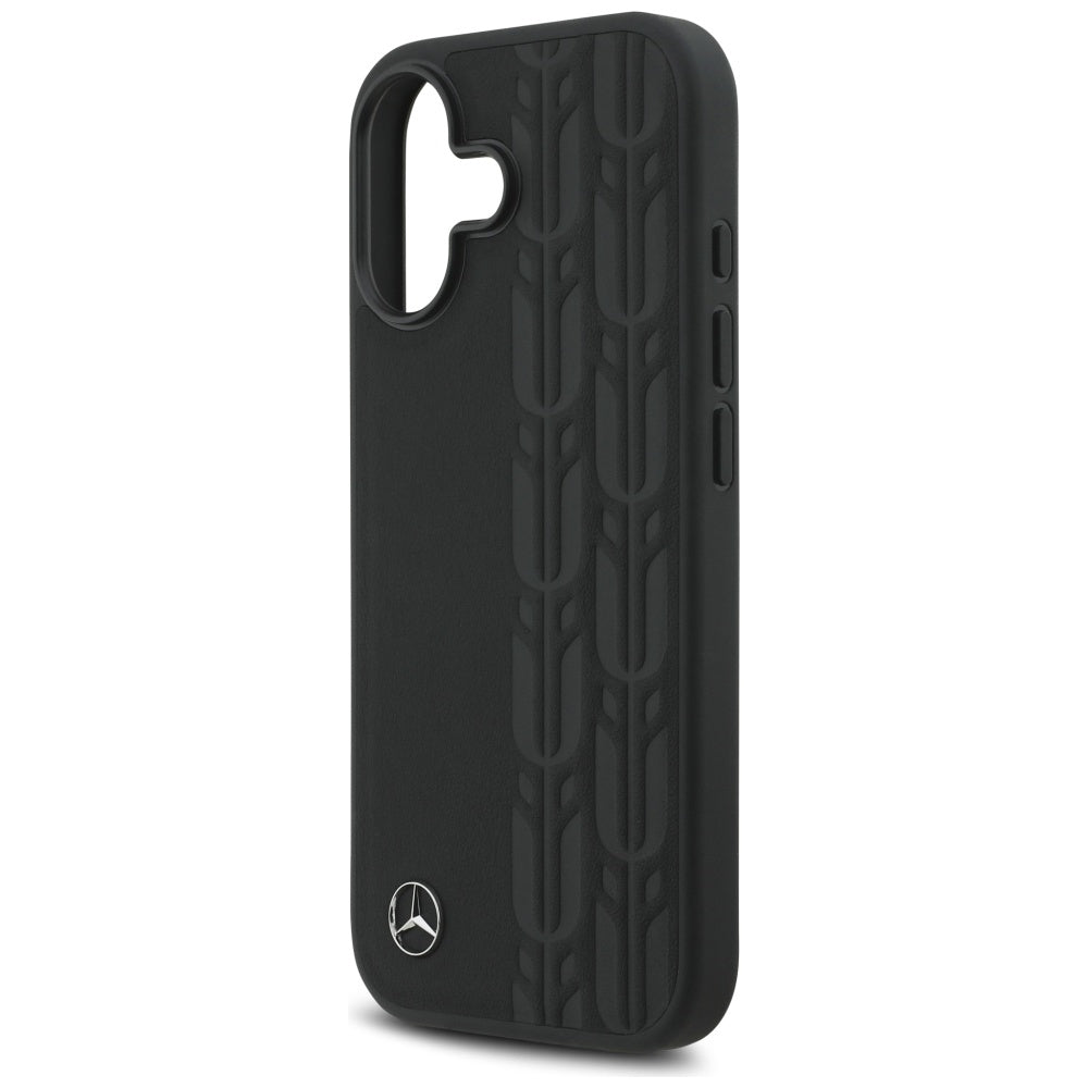 Mercedes Leather Laurel Leaves MagSafe Case for iPhone 17 - Black_5