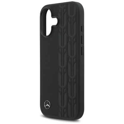 Mercedes Leather Laurel Leaves MagSafe Case for iPhone 17 - Black_5
