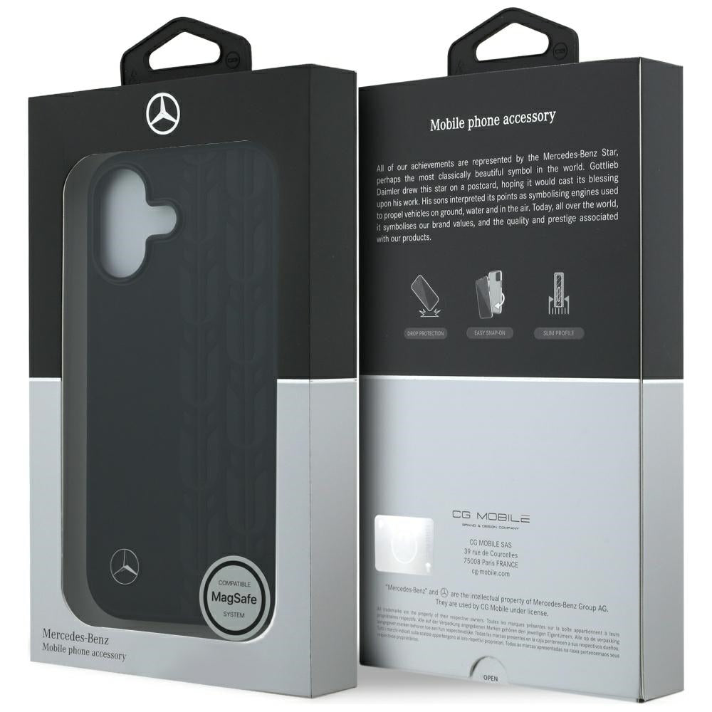 Mercedes Leather Laurel Leaves MagSafe Case for iPhone 17 - Black_7