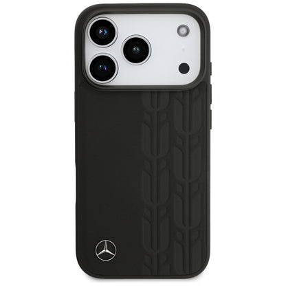 Mercedes Leather Laurel Leaves MagSafe Case for iPhone 17 Pro - Black_2