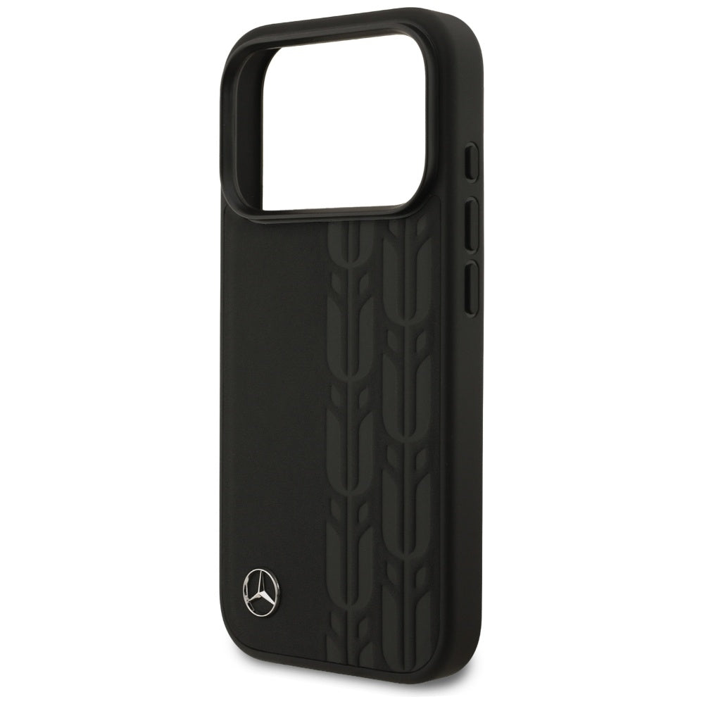 Mercedes Leather Laurel Leaves MagSafe Case for iPhone 17 Pro - Black_5