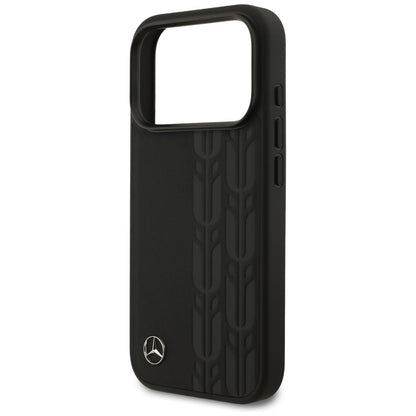 Mercedes Leather Laurel Leaves MagSafe Case for iPhone 17 Pro - Black_5